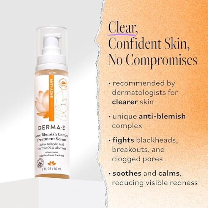 derma-e DERMA E Acne Spot Treatment, Acne Blemish Control Treatment Serum, 2 Fl Oz, Clinically Studied to Help Fight Blackheads, Breakouts and Cystic Acne for Clearer Looking Skin - Image 2