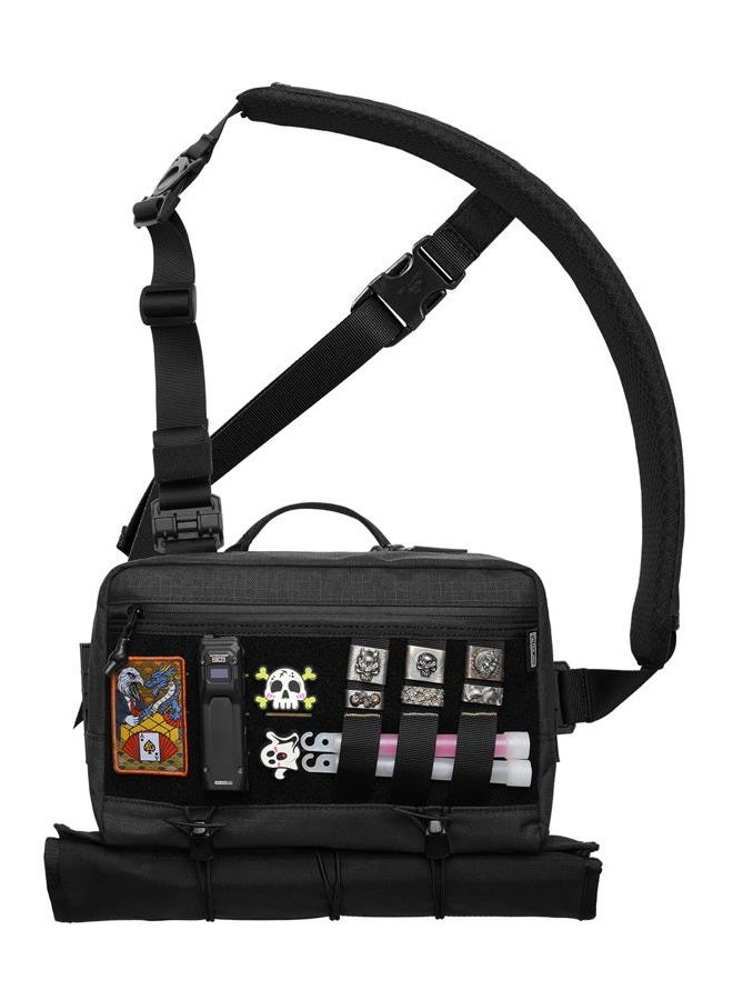 TACTICAL_GEEK L3 Pro EDC Crossbody Bag, Chest Bag with Adjustable Strap,Daily Carry Sling Pack, Large Capacity Daypack Organizer for Camera, Drones（T500 Black） - Image 1