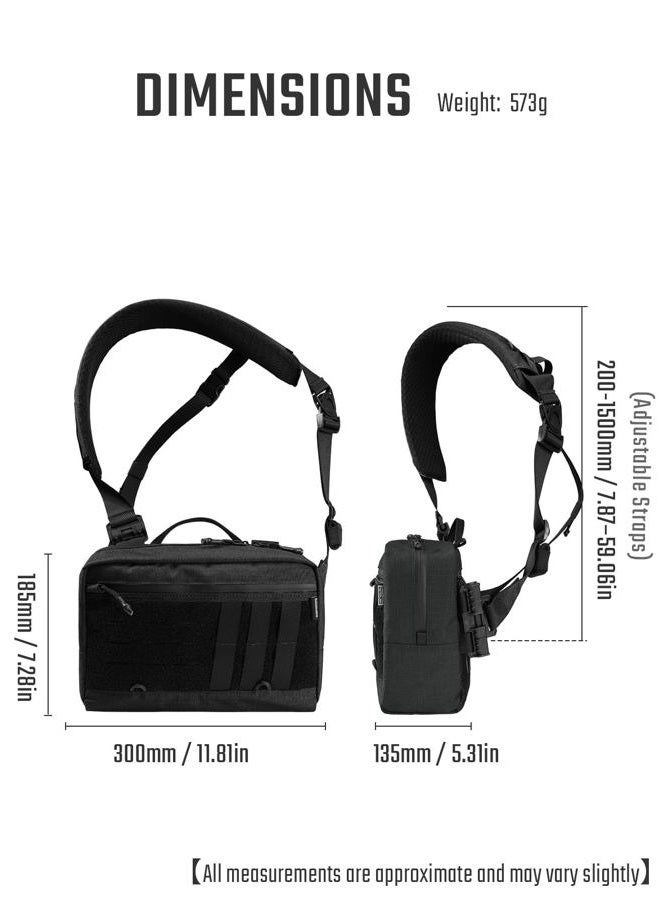 TACTICAL_GEEK L3 Pro EDC Crossbody Bag, Chest Bag with Adjustable Strap,Daily Carry Sling Pack, Large Capacity Daypack Organizer for Camera, Drones（T500 Black） - Image 3