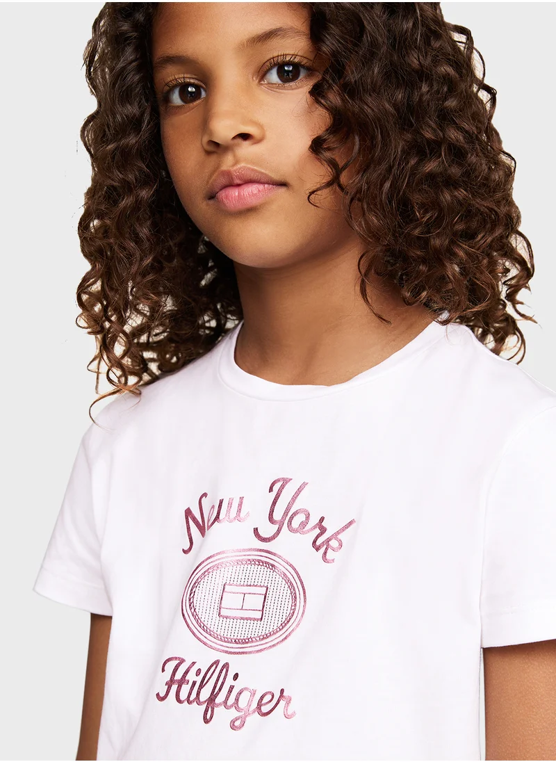 TOMMY HILFIGER HILFIGER NY FOIL REG TEE SS