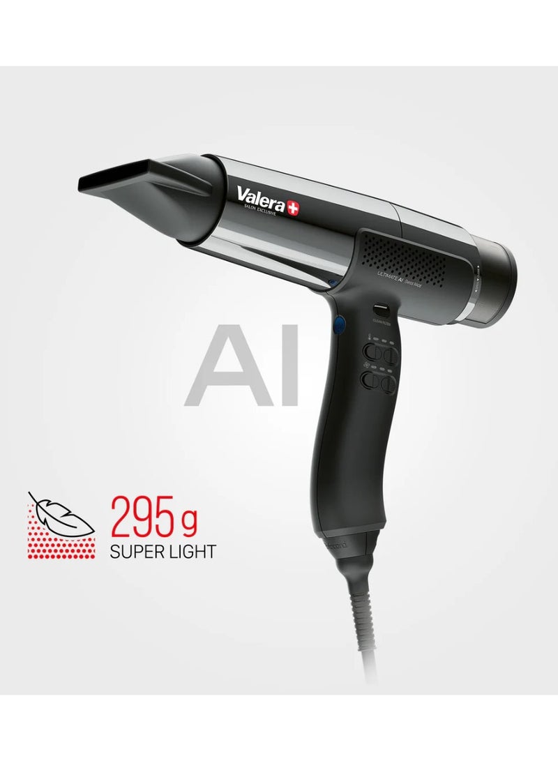 Valera Valera Ultimate AI Hair Dryer 2000W | Swiss-Made Brushless Motor with Turbo Boost | Ionic Fast-Drying with Thermo Control | Ultra Silent | 4 Styling Attachments for Salon Professionals - Image 2