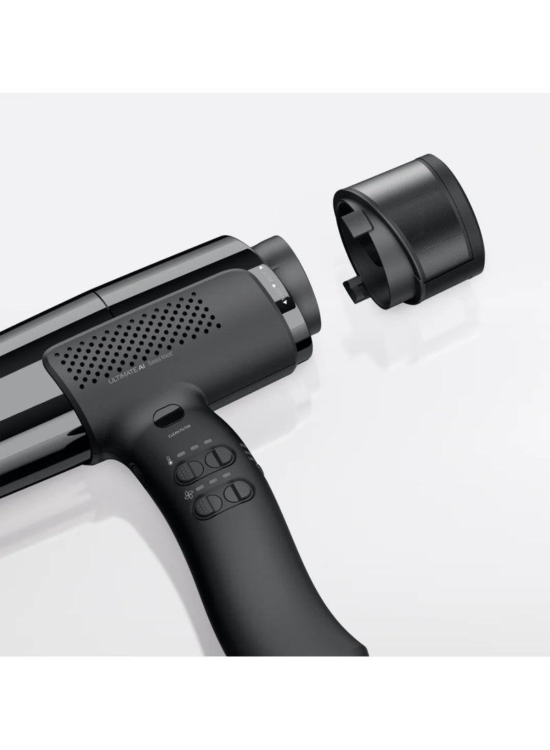 Valera Valera Ultimate AI Hair Dryer 2000W | Swiss-Made Brushless Motor with Turbo Boost | Ionic Fast-Drying with Thermo Control | Ultra Silent | 4 Styling Attachments for Salon Professionals - Image 4
