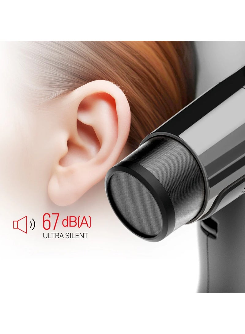 Valera Valera Ultimate AI Hair Dryer 2000W | Swiss-Made Brushless Motor with Turbo Boost | Ionic Fast-Drying with Thermo Control | Ultra Silent | 4 Styling Attachments for Salon Professionals - Image 5