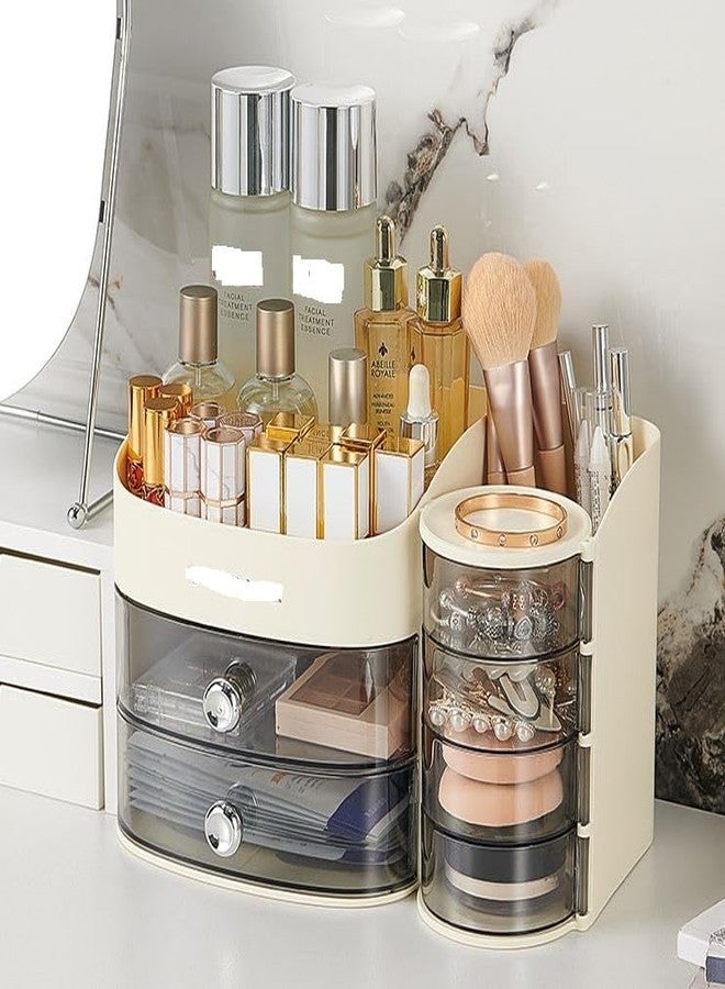 Crobat صندوق تخزين مستحضرات التجميل كروبات، سطح مكتب، مقاوم للغبار، سعة كبيرة، رف تخزين لأحمر الشفاه ومنتجات العناية بالبشرة - Image 3