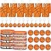 Leinuosen 48 Pcs Basketball Party Favors Supplies Including 12 Basketball Gift Bags 12 Mini Stress Balls 12 Keychains 12 Motivational Silicone Wristband - Image 2