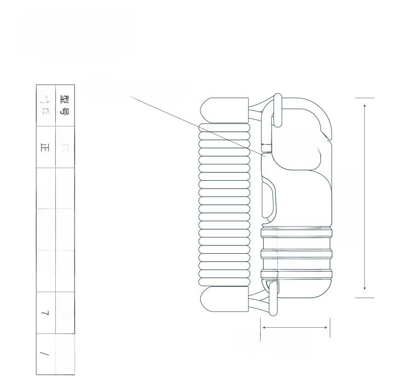 Retractable Luggage Lock Baby Stroller Security Cable White - Image 3
