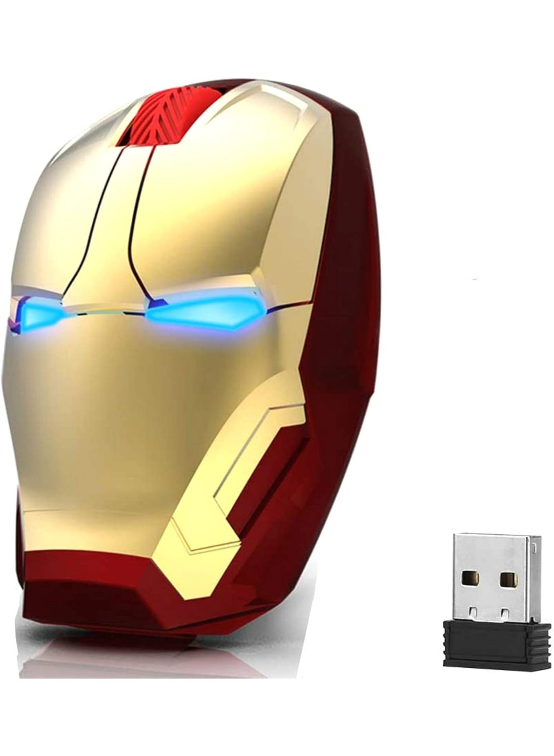 Wireless Mouse Cool Gaming Mice with USB Receiver Less Noise2.4G Portable Mobile Optical Computer Mouse for Notebook PC Laptop Computer MacBook (Gold)