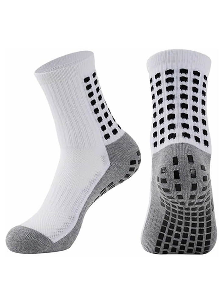 6 Pairs Grip Soccer Socks Anti Slip Non Slip Men's Athletic Socks for Football Basketball Sports - Image 3