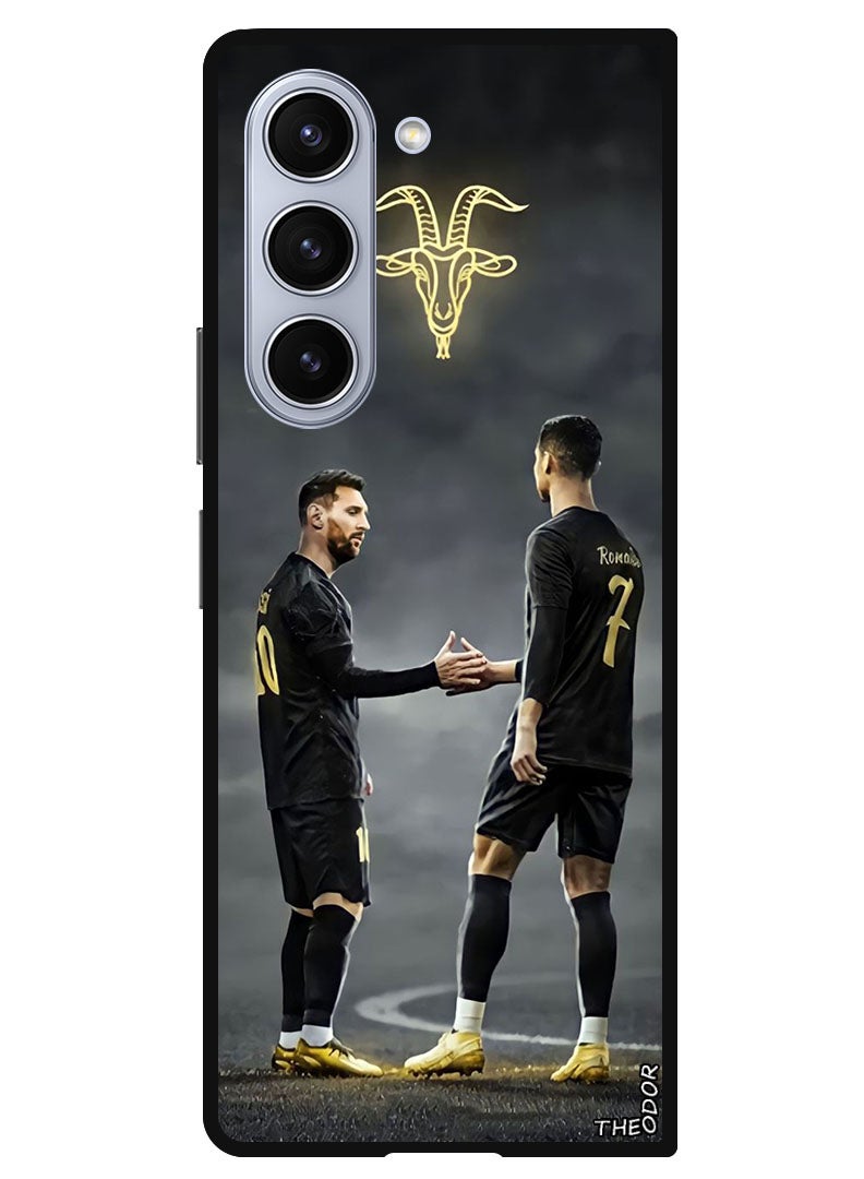Theodor Protective Case Anti Scratch Shock Proof Bumper Cover For Samsung Galaxy Z Fold 6 Messi Ronaldo Goat - Image 1
