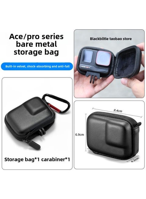 Shadow Stone Insta360 Ace Pro Tempered Film Screen Lens Sticker Protection Accessories Sports Camera-Color:Ace PRO Bare Metal Storage Bag