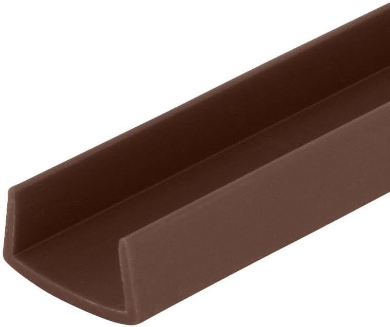 Outwater Plastics Brown 34 Styrene Plastic UChannelCChannel 48 Inch Lengths Pack of 3 - Image 1