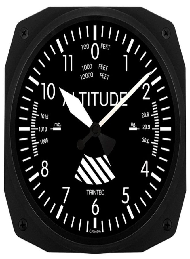 Trintec 3060-10-C 10" Altimeter Aviation Classic Instrument Style Wall Clock - Image 1