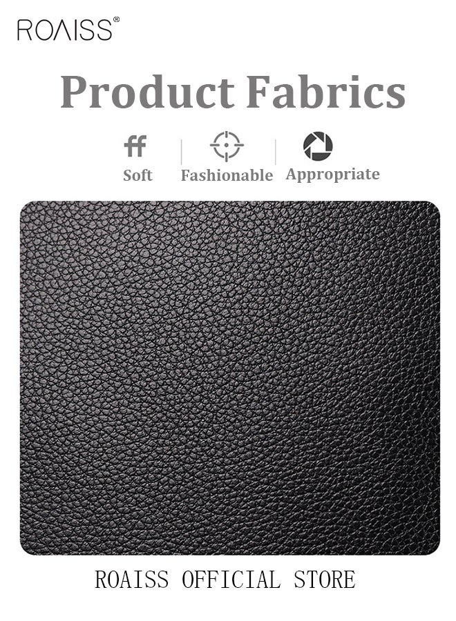 رويس حقيبة ظهر نسائية من جلد البقر متعددة الطبقات، حقيبة ظهر جلدية مزينة بطباعة قطة إبداعية، حقيبة سفر عصرية للرحلات القصيرة، أسود - Image 3