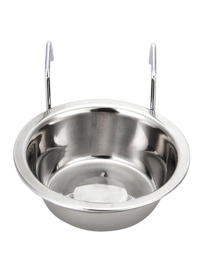 NIBEMINENT Pet Feeding Bowl Silver