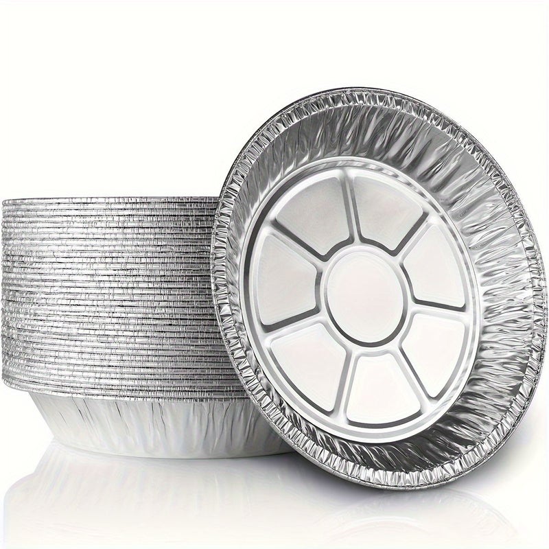 30 Pack Heavy Duty Disposable Aluminum Foil 9 Inch Pie Pans for Baking - Image 1
