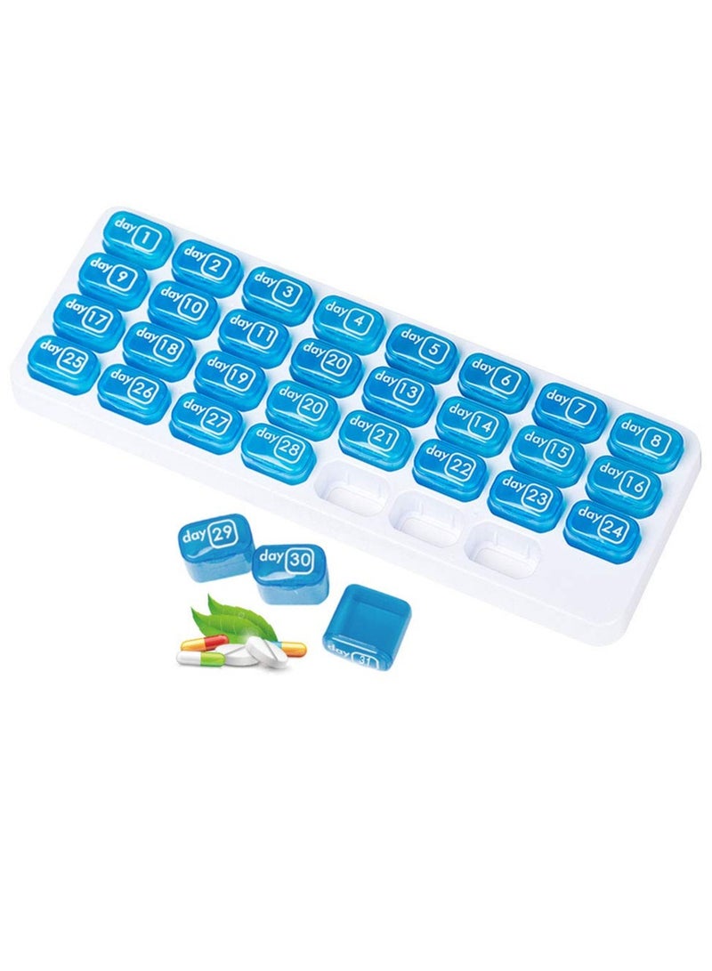 SYOSI 31 Day Monthly Pill Organizer, Portable Pill Medicine case Box Holder for Daily Medicine/ Vitamin/Fish Oils /Supplement - Image 1