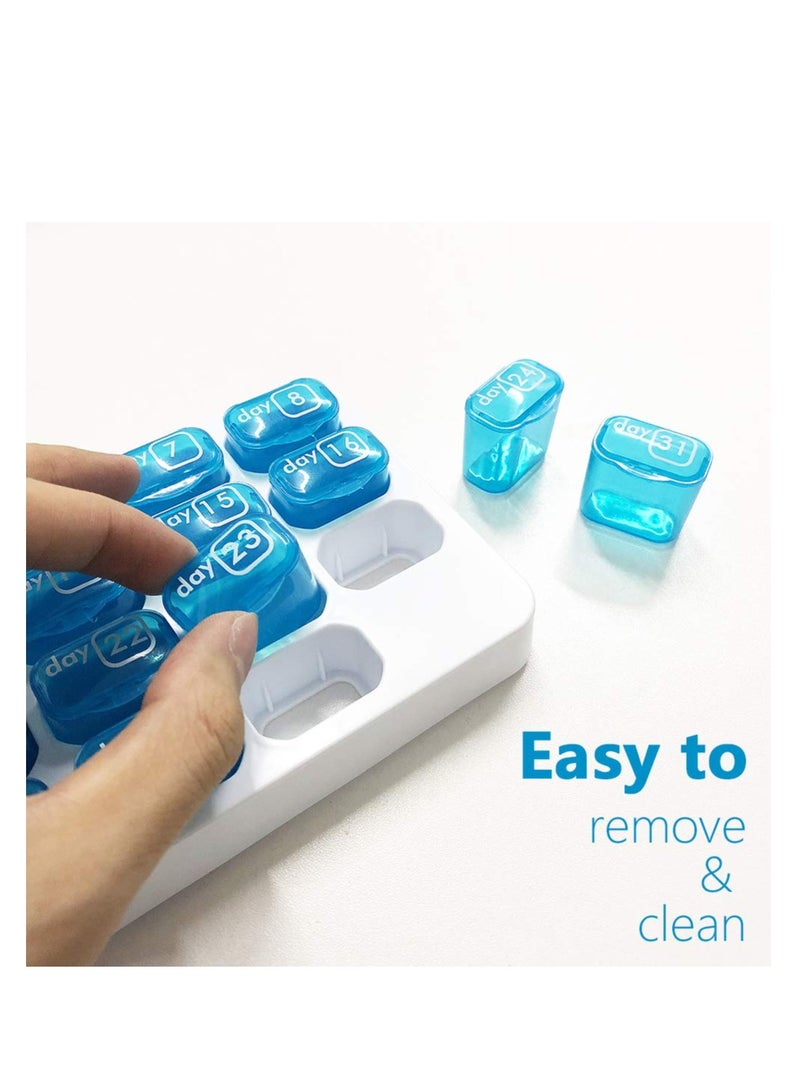 SYOSI 31 Day Monthly Pill Organizer, Portable Pill Medicine case Box Holder for Daily Medicine/ Vitamin/Fish Oils /Supplement - Image 3