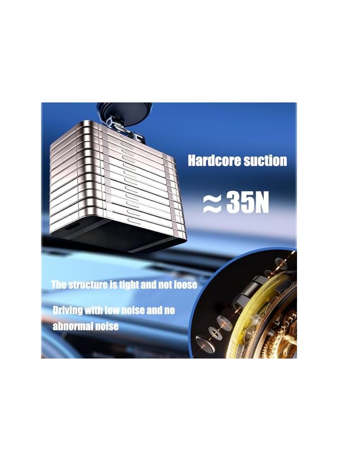 S-TOP Car Phone Holder, Magnetic Phone Holder Car for Magsafe, 360° Adjustable Mobile Holder for Car, Pocket Size Foldable Car Mobile Holder for iPhone 17/16/15 and Samsung S25/24/23, Black - Image 2