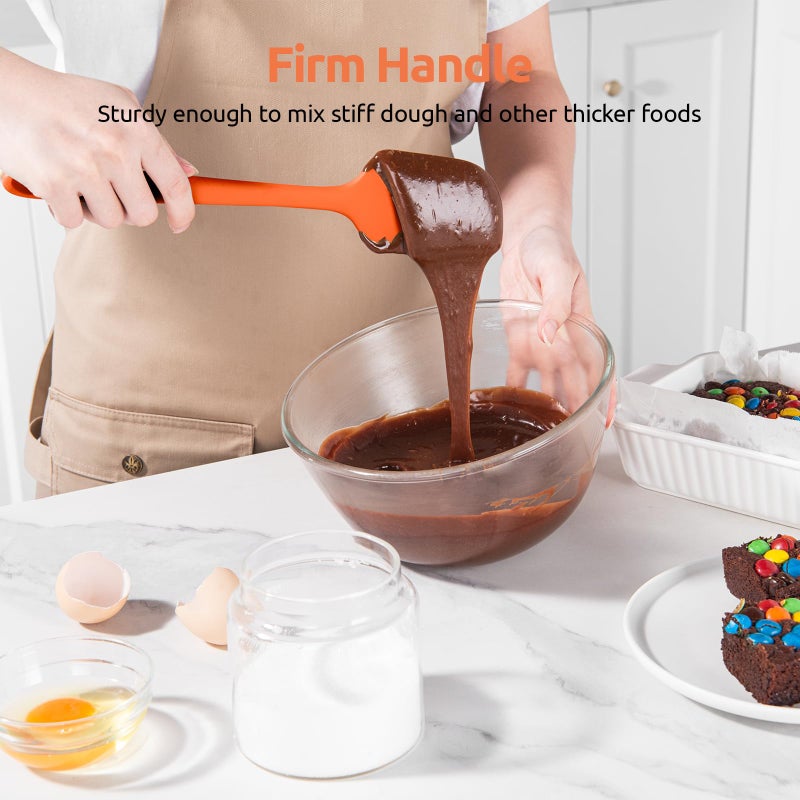 U-Taste Silicone Spatula Set with 600 Degrees Fahrenheit Heat Resistant (Orange) - Image 5