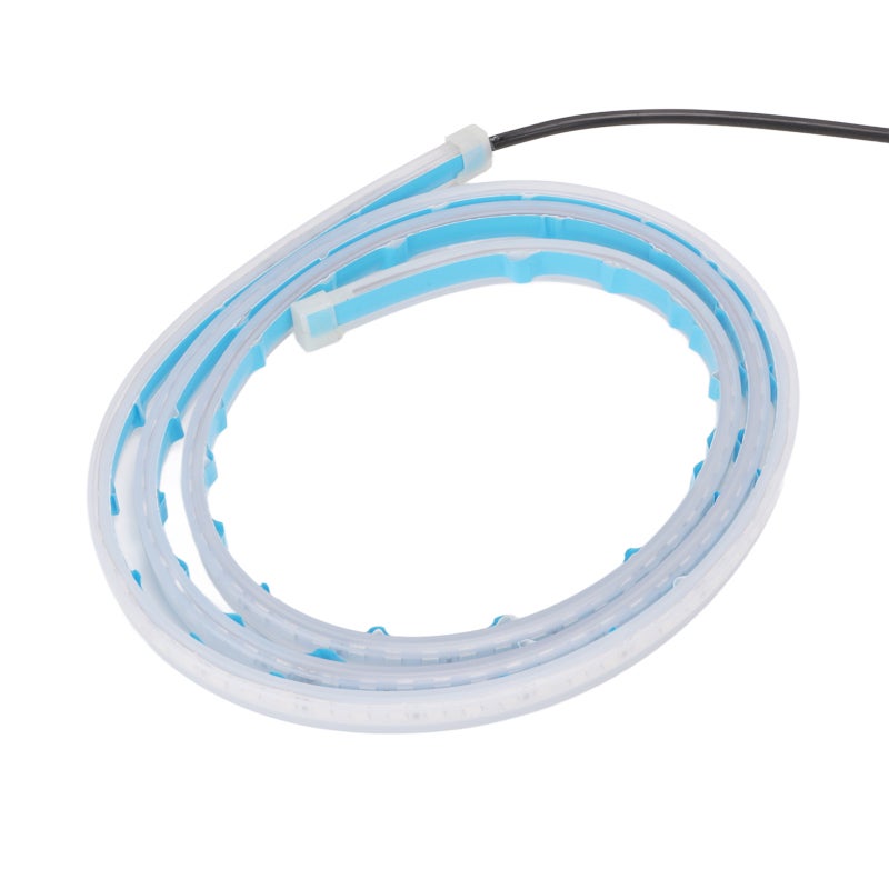 شريط إضاءة LED للسيارة بطول 1.2 متر مرن ثنائي اللون أحمر وأزرق - مقاوم للماء، ضوء توجيه عالمي لغطاء المحرك للديكور الخارجي والداخلي - Image 2