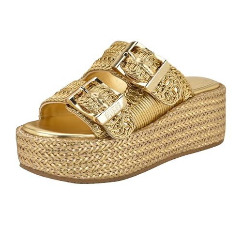 Guess Women's Binks Sandal, Gold 710, 6.5 - Image 5