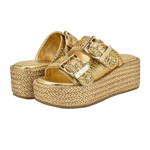 Guess Women's Binks Sandal, Gold 710, 6.5 - Image 2
