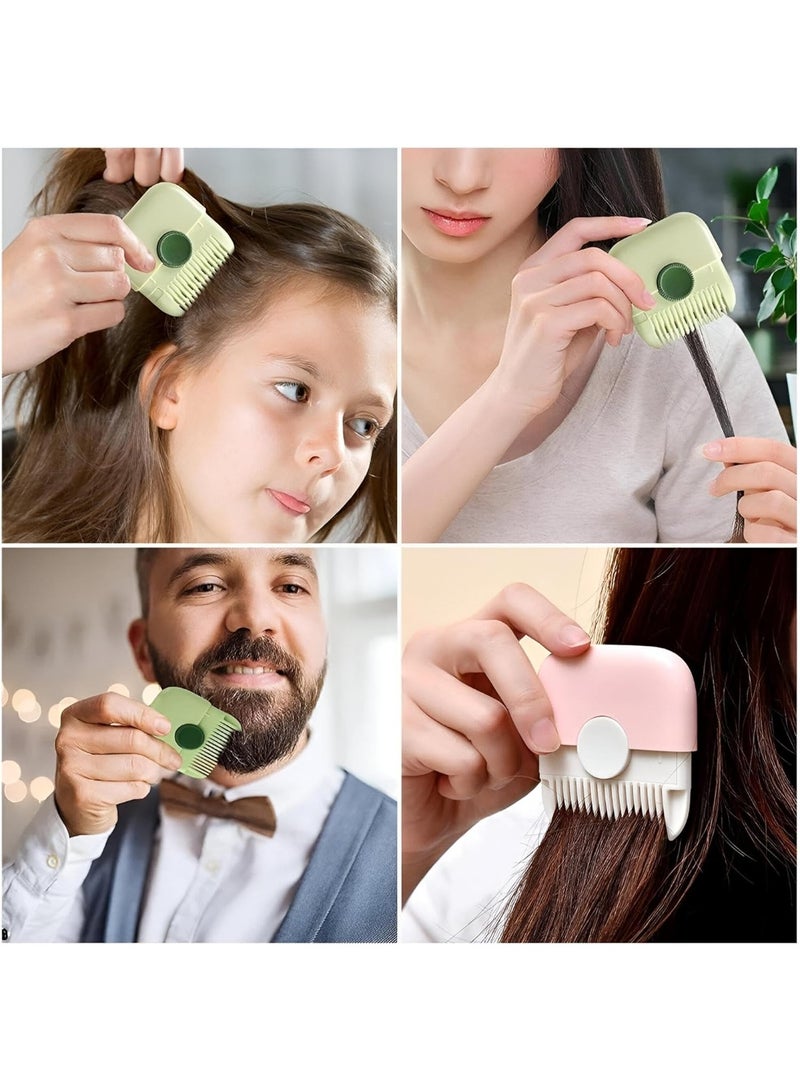 مشط قص الشعر 2 في 1 – أداة تشذيب وتصفيف مزدوجة، صغيرة للسفر، قابلة للفك، شفرات من الفولاذ المقاوم للصدأ للرجال والنساء والأطفال - Image 2