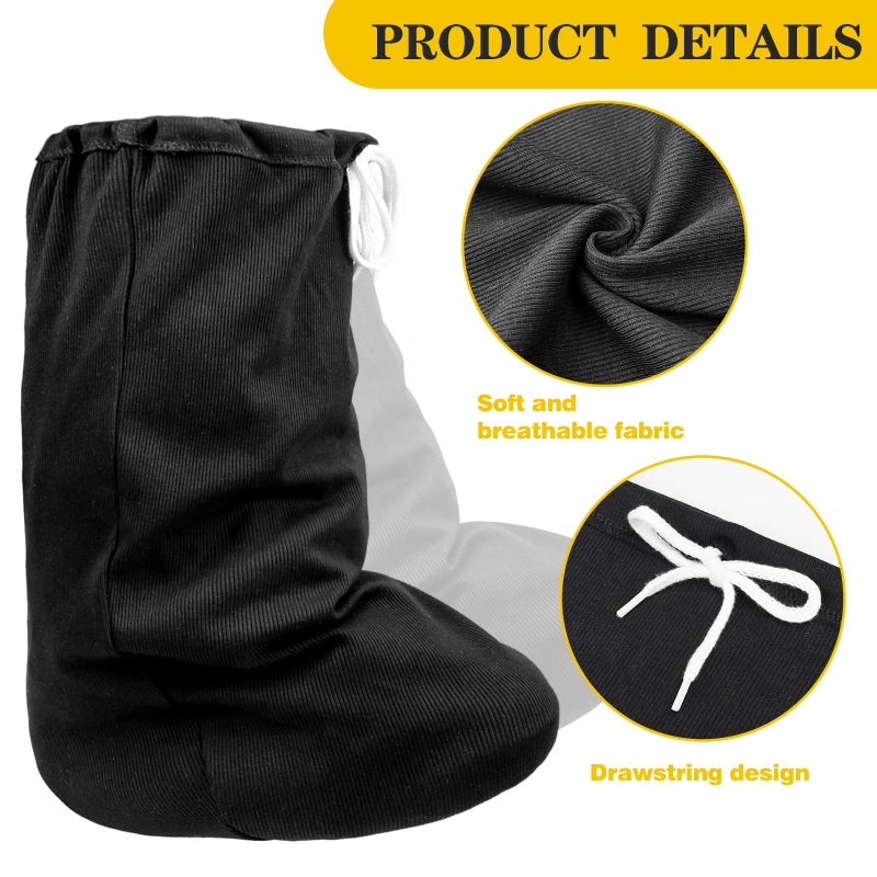 Max Shape Washable Knee Sock  Adjustable Leg Cast Cover for Men & Women  Medium Short Foot Cast Sock (Gray+Black) - Image 3