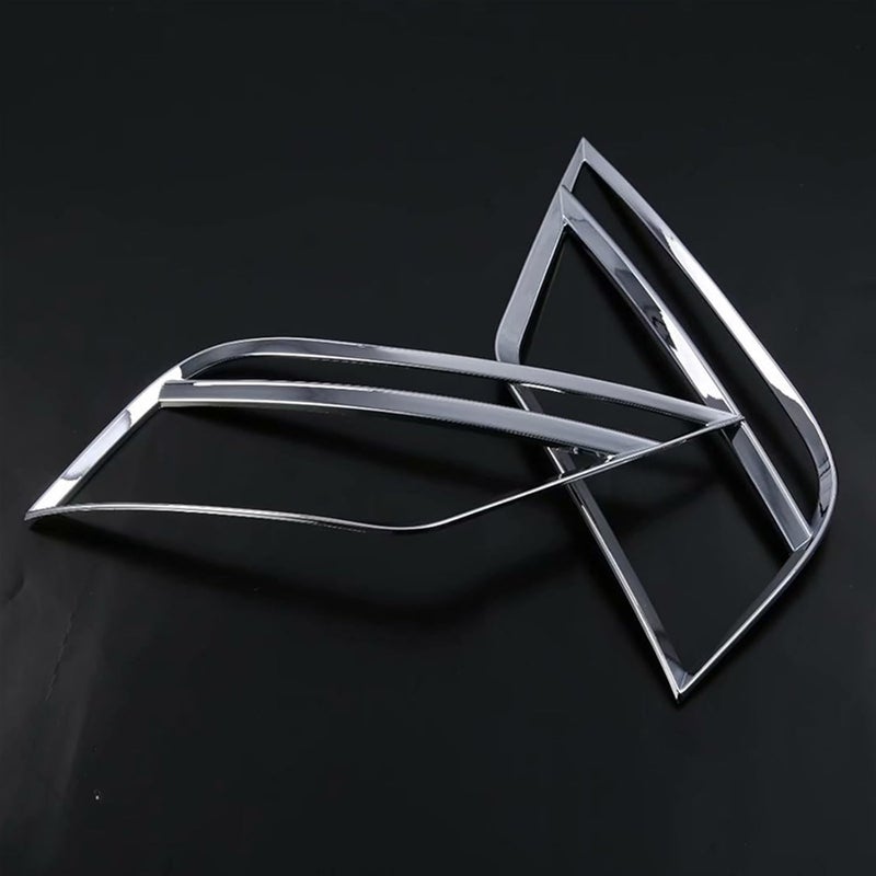 QASULER ABS Chrome Fog Light Covers for VW T-ROC - Image 2