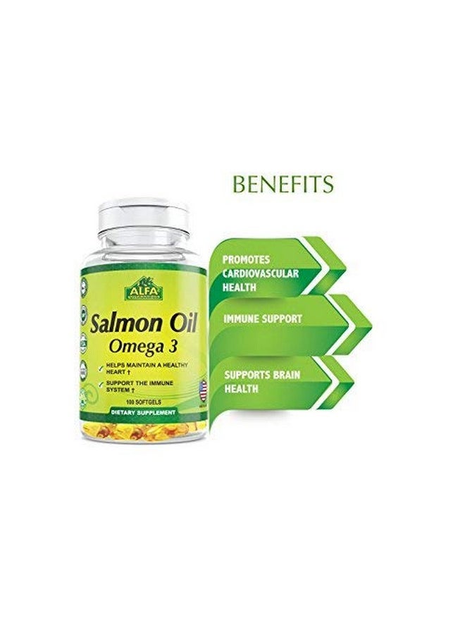 alfa vitamins Salmon Oil 100 Softgels Fish Oil Epa Dha Essential Fatty Acids 100 Softgels  - Image 5