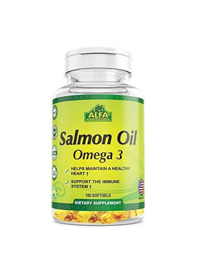 alfa vitamins Salmon Oil 100 Softgels Fish Oil Epa Dha Essential Fatty Acids 100 Softgels  - Image 2
