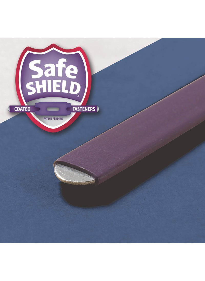 Smead Smead Pressboard Classification File Folder with SafeSHIELD Fasteners, 3 Dividers, 3" Expansion, Legal Size, Dark Blue, 10 per Box (19096)  - Image 4
