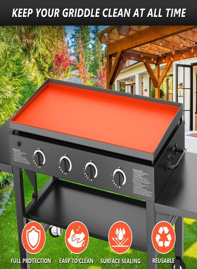 Rumlick 36" Silicone Griddle Cover Mat for Blackstone Griddle, Heavy Dutdy Food Grade Silicone Griddle Cover, All Year Round Griddle Top Protective Cover for Black Stone Accessories - Image 2