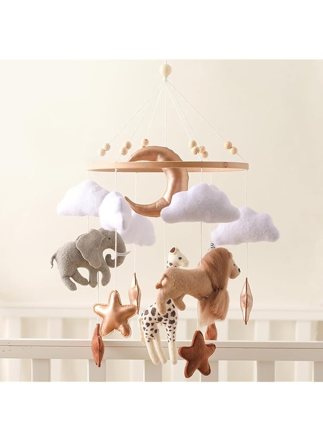 Baby Mobile For Crib Baby Crib Mobile For Boys Girls Nursery Mobile Baby Mobile For Nursery Decor Bedroom Hanging Gender Neutral Baby Gift Animal Kingdom