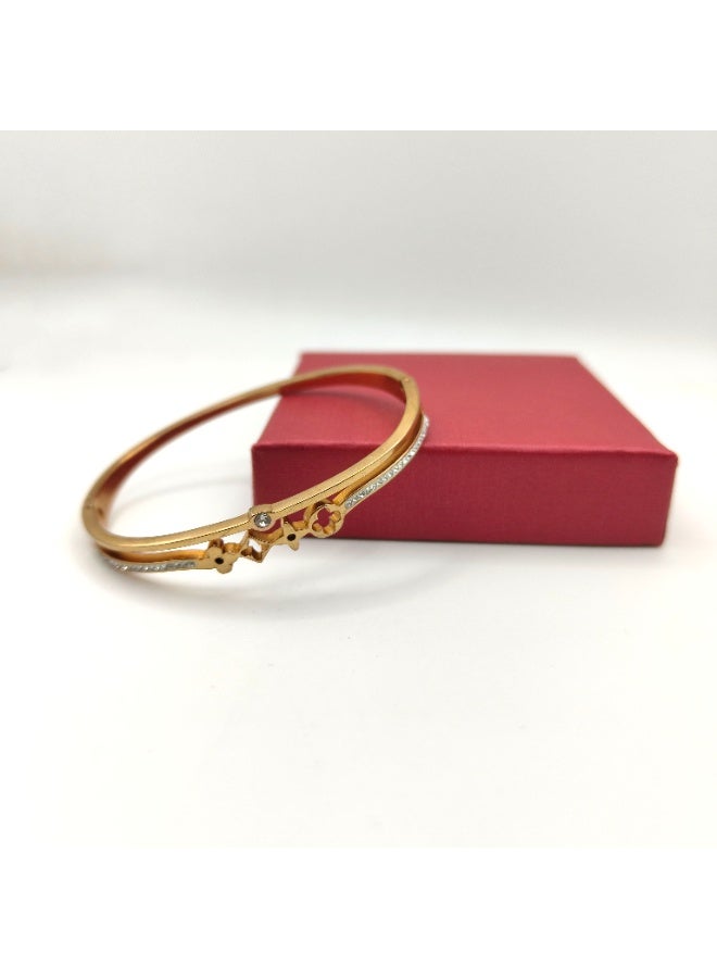 Urban Lifestyle Women's Gold Plated Bracelet with Crystals – Elegant Fashion Jewellery - Image 3