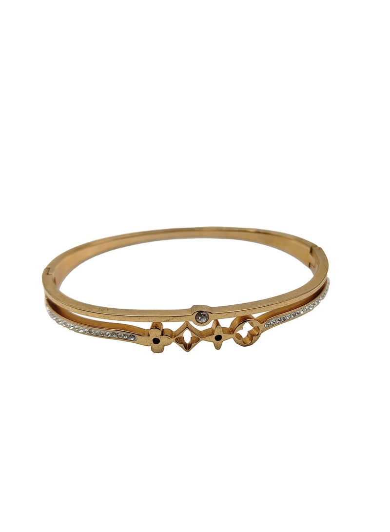 Urban Lifestyle Women's Gold Plated Bracelet with Crystals – Elegant Fashion Jewellery - Image 1