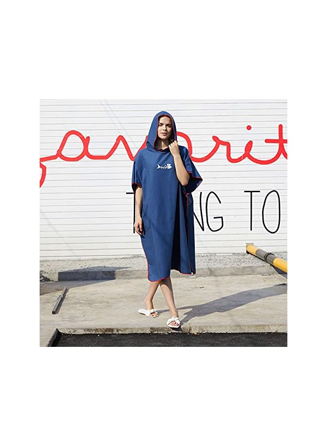 Zaboon Surf Poncho Changing Towel With Hood Microfiber Beach Blanket Bath Swim Towel Wetsuit Poncho For Adults - Image 3