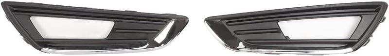 BXZ Front Foglight Foglamp Bezel Cover with Chrome Trim for 2015-2018 Ford Focus S SE Titanium - Pair RH LH - Image 2
