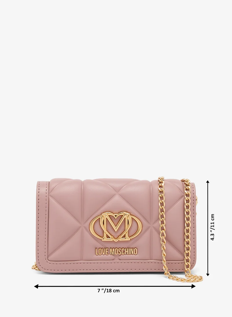 Love Moschino  Embossed Bi-Fold Wallet for Women | Best Price UAE