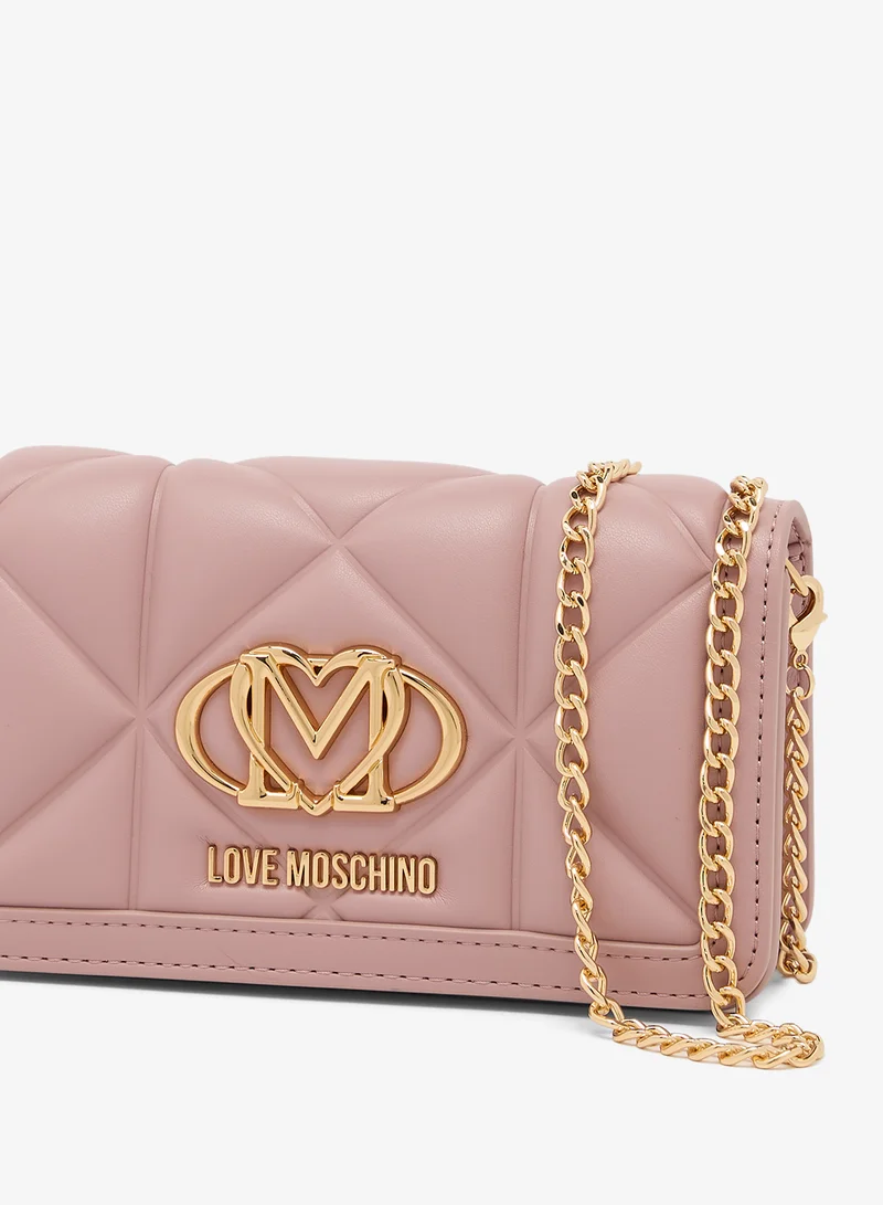 Love Moschino  Embossed Bi-Fold Wallet for Women | Best Price UAE