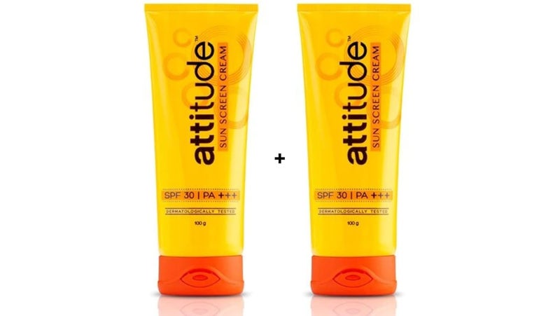 Amway Attitude Sunscreen For All Skin Type Cream 100Gm Pack Of 2 spf 30