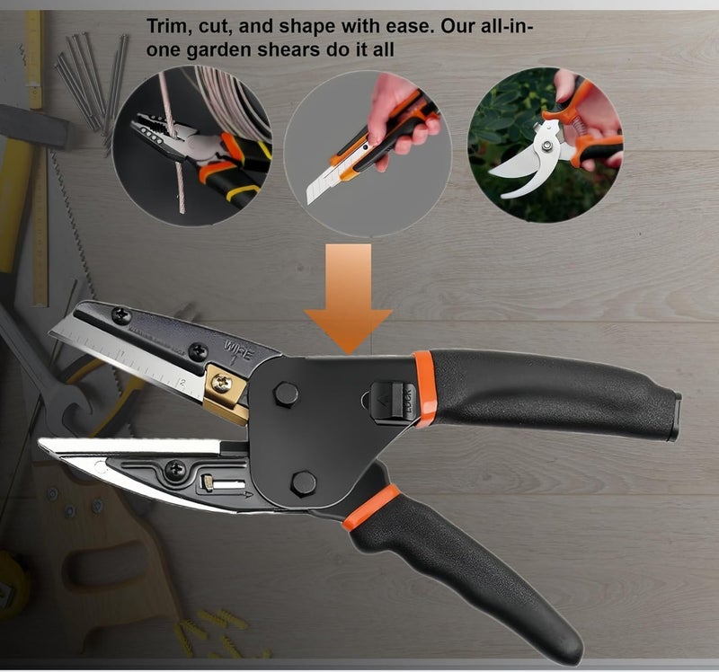 Cyrox MultiCut 3 in 1 Power Cutting Tool with 3 Replacement Blades Electrician Scissors Utility Cutter Blade Wire Cutter Industrial and Home Use Scissors with Enhanced Safety 1Pcs - Image 5