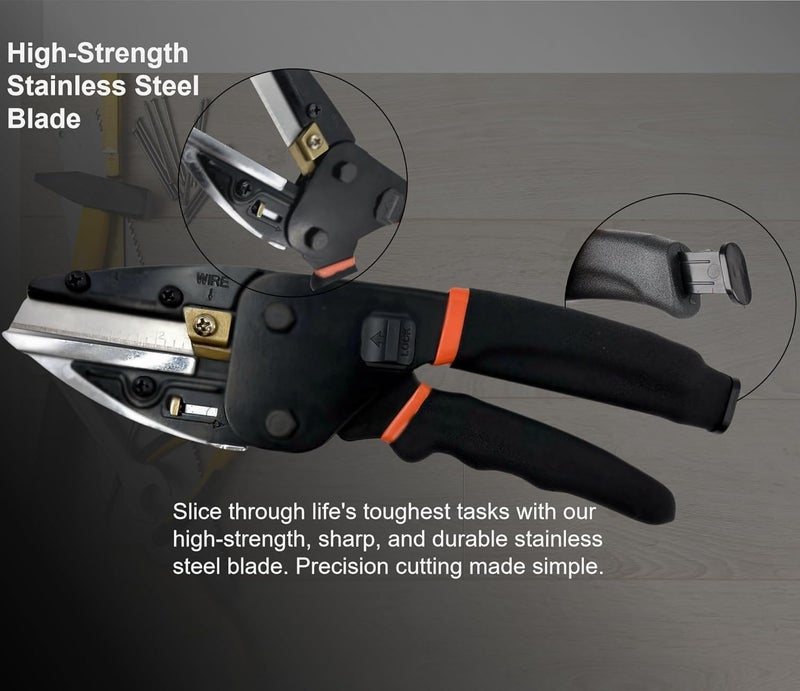Cyrox MultiCut 3 in 1 Power Cutting Tool with 3 Replacement Blades Electrician Scissors Utility Cutter Blade Wire Cutter Industrial and Home Use Scissors with Enhanced Safety 1Pcs - Image 4