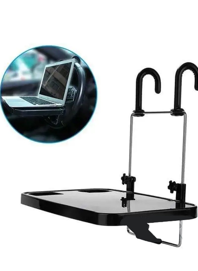 3 ار 3R حامل طعام للسيارة وحامل مشروبات وحامل كمبيوتر محمول متعدد الاستخدامات يناسب مسند رأس المقود 3R-029 - Image 2