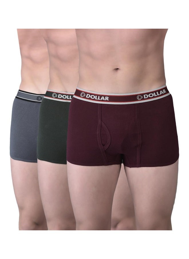Dollar Bigboss Dollar Bigboss Cotton Men's Assorted Pack of 3 Trunk (8905474832312_Mbtr-01-Minitrnk-Po3-Co2-4Xl)  - Image 1