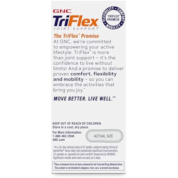 GNC TriFlex Turmeric Formula, Improves Joint Comfort and Stiffness, Promotes Mobility and Flexibility, 60 Capsules - Image 3