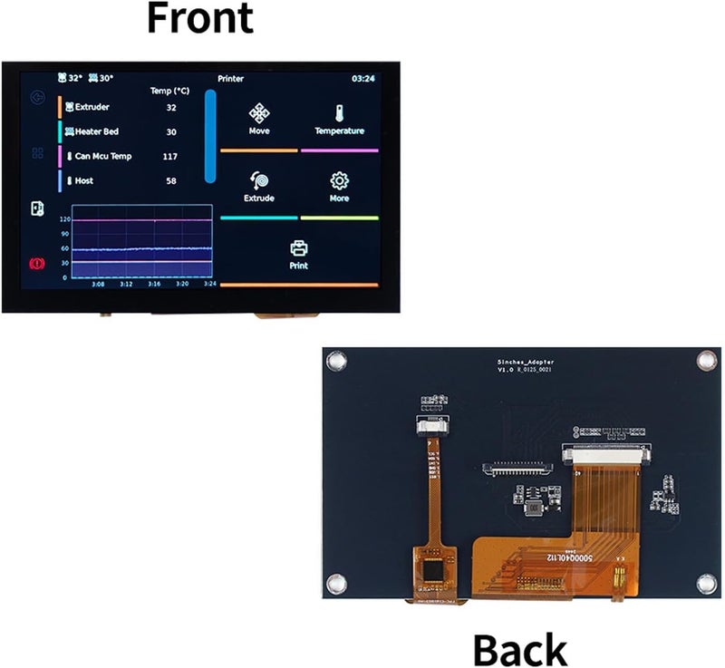 Hilitand 5 Inch LVDS Touch Screen for 4/3/2 Klipper 3D Printers with DSI Interface No External Power - Image 3