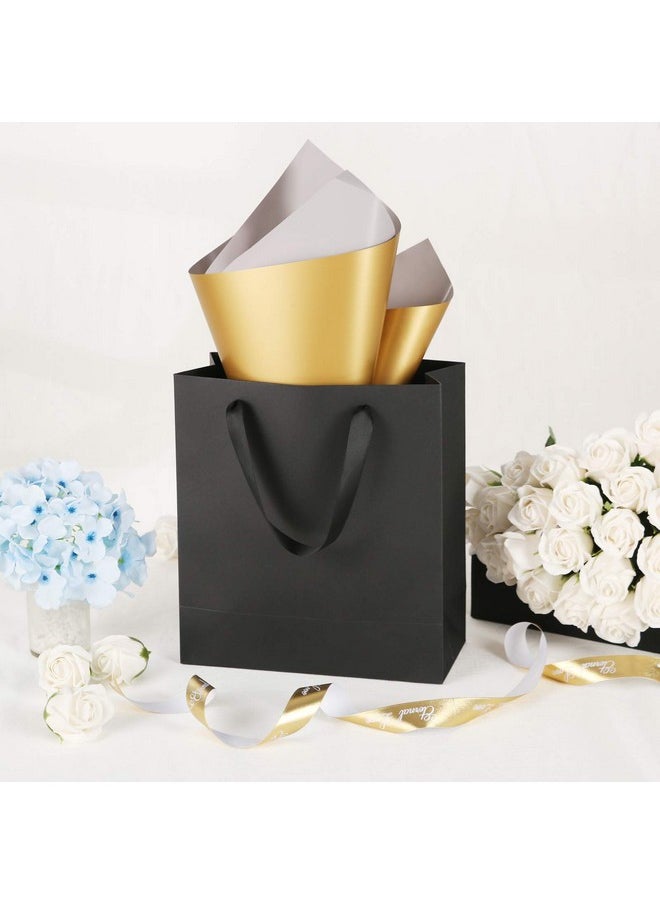 JINMING 12 Large Gift Bags 10X4.5X11 Inches Matte Black Gift Bags Premium Gift Bags With Handles For All Occasions  - Image 2