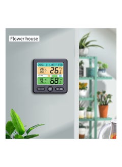 Y&D Indoor Thermometer/Hygrometer, Precision Digital Thermometer Clock, Color Alarm to Remind, with Comfort, Max/Minimum Value, Calendar Week, for Bedroom, Nursery, etc. Grey  - Image 3