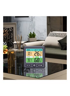 Y&D Indoor Thermometer/Hygrometer, Precision Digital Thermometer Clock, Color Alarm to Remind, with Comfort, Max/Minimum Value, Calendar Week, for Bedroom, Nursery, etc. Grey  - Image 2